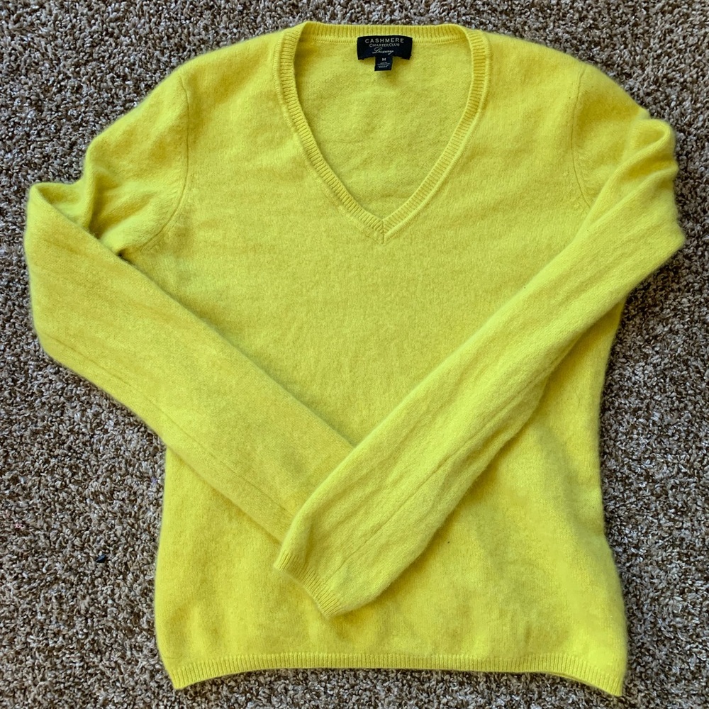 Bright Yellow Cashmere Sweater